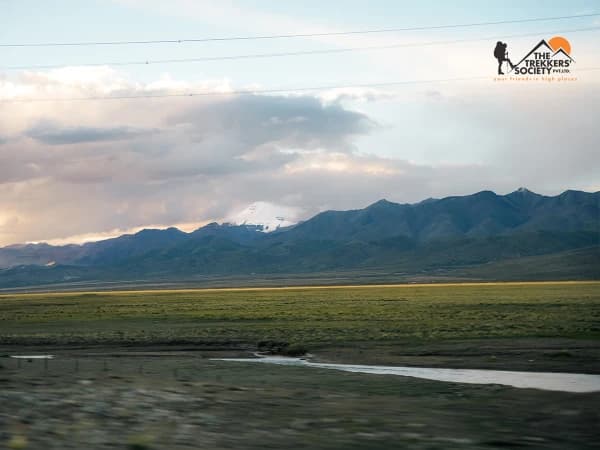 Mount kailash from lake manasarovar on the way