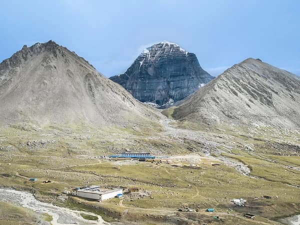Mount kailash north face drone view